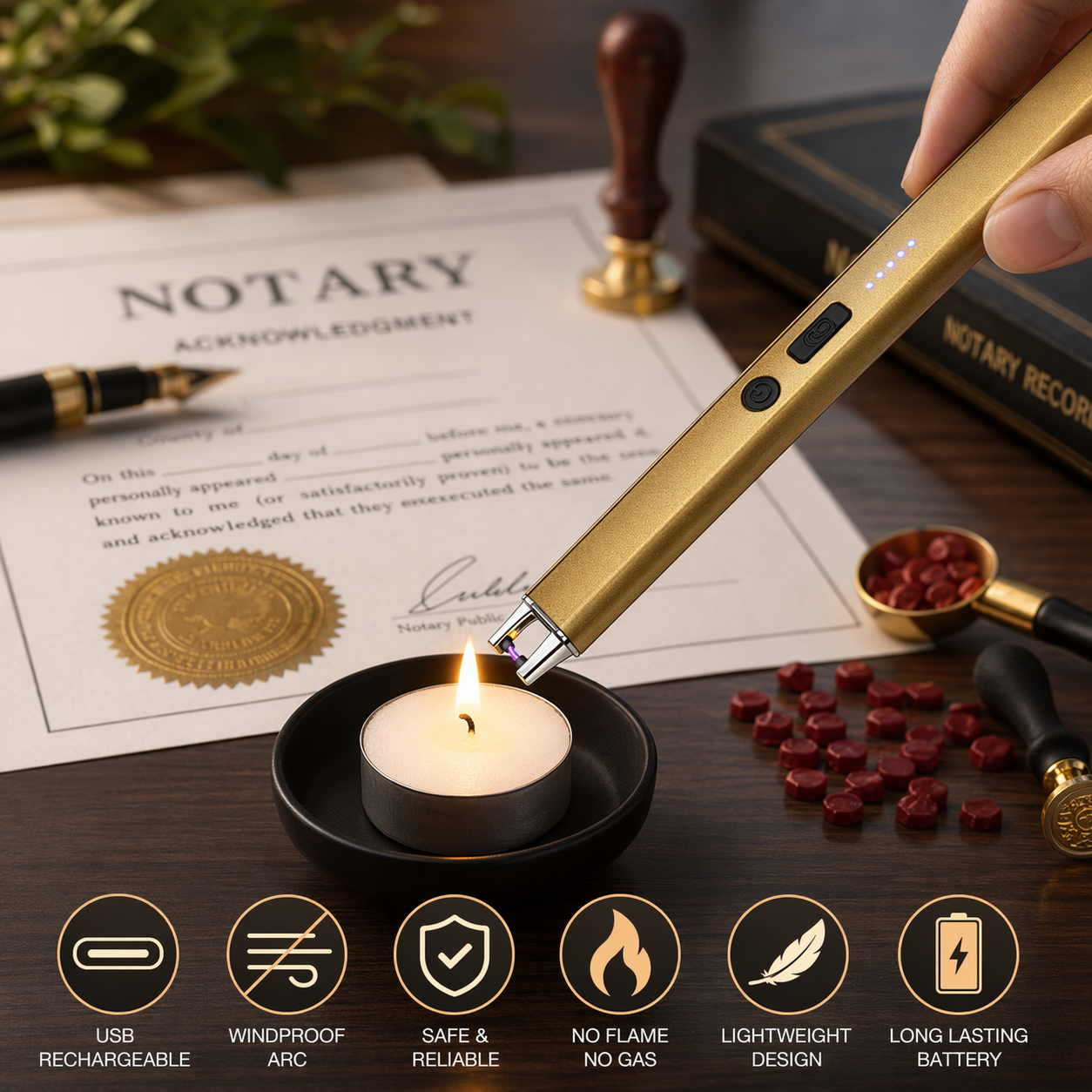 Gold USB Rechargeable Lighter.png