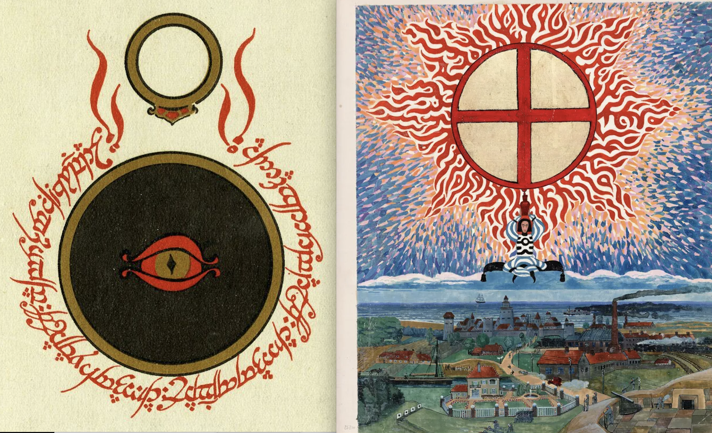 Tolkien Left - Jung Right - red eyes / evil