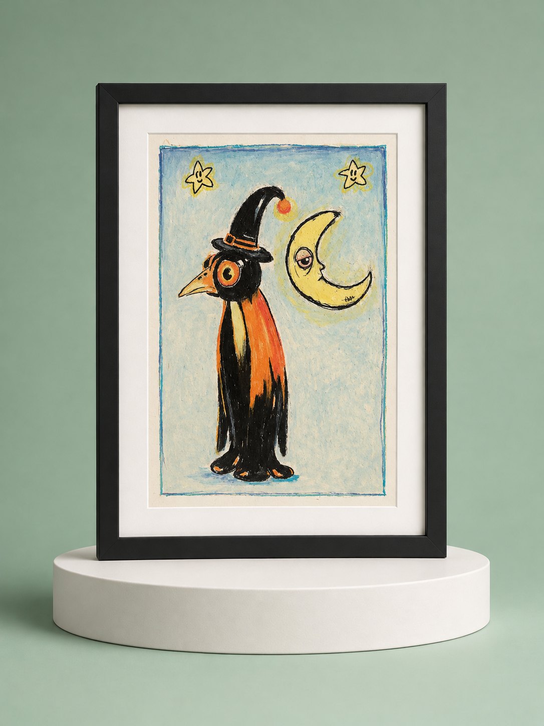 Whimsical Moonlit Bird Gallery Display.png