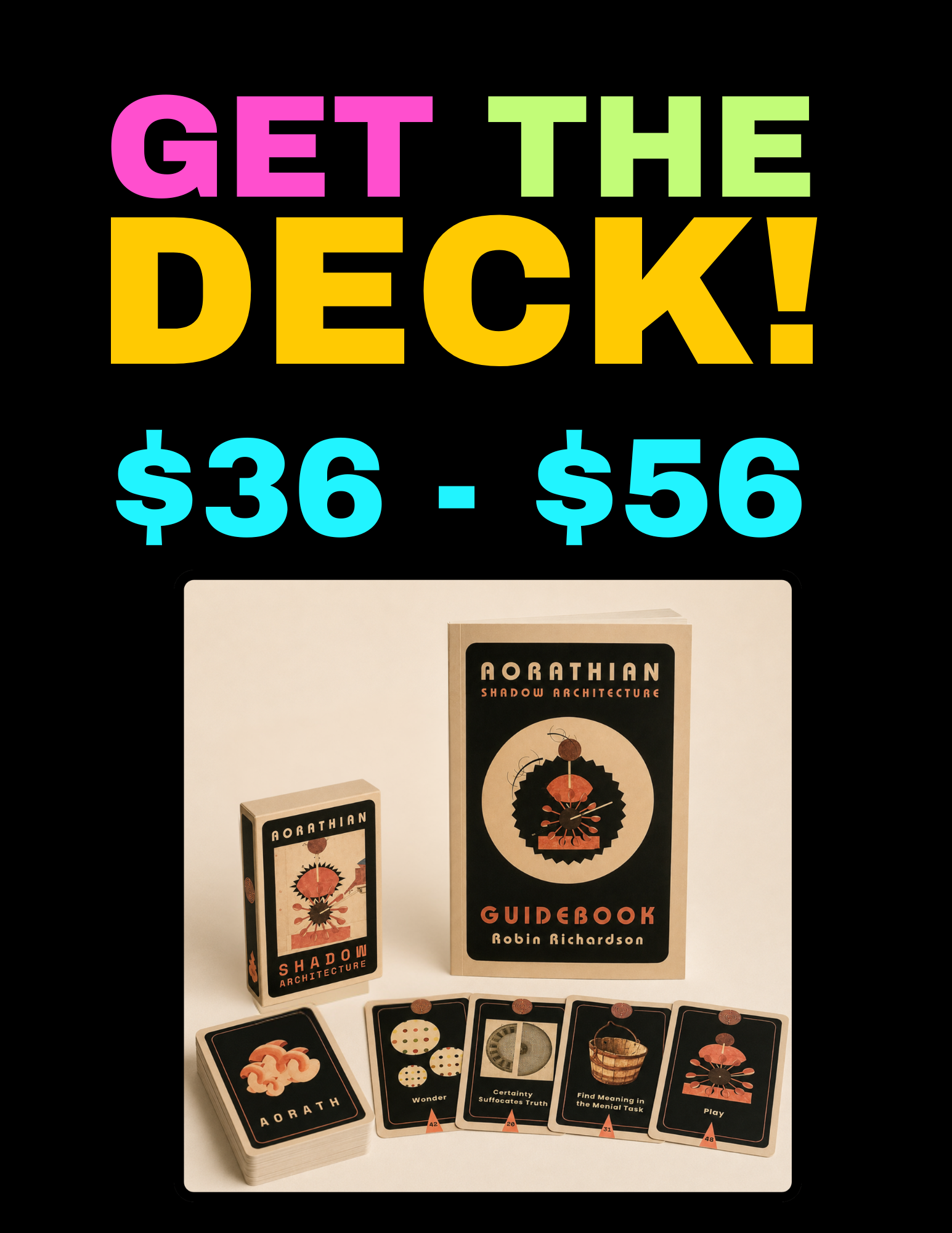 Aorathian Shadow Architecture - Indie Oracle Deck hand made Robin Richardson