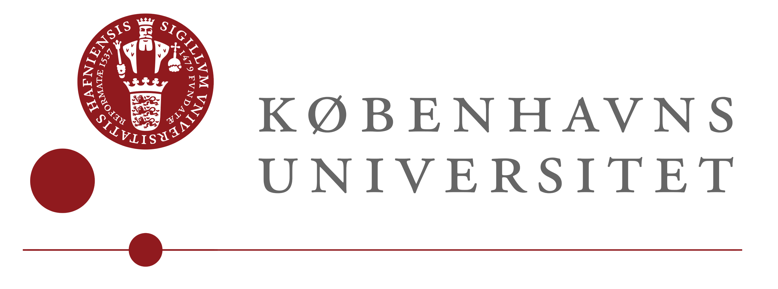 Logo af Københavns Universitet med rødt logo og sort tekst.