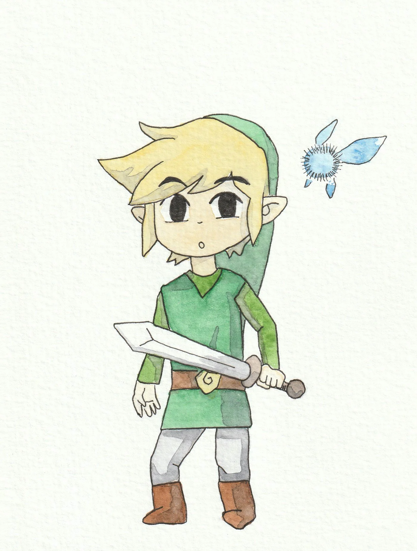 Link. 12 x 16 cm