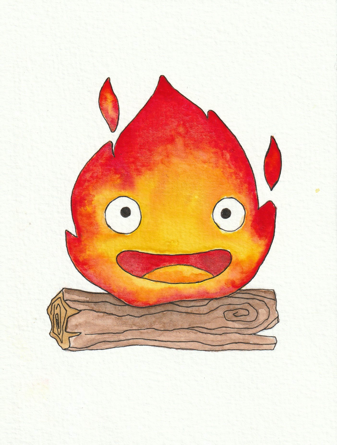 Calcifer. 12 x 16 cm