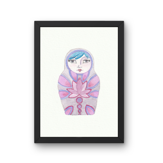 Matrioshka. 12 x 16 cm