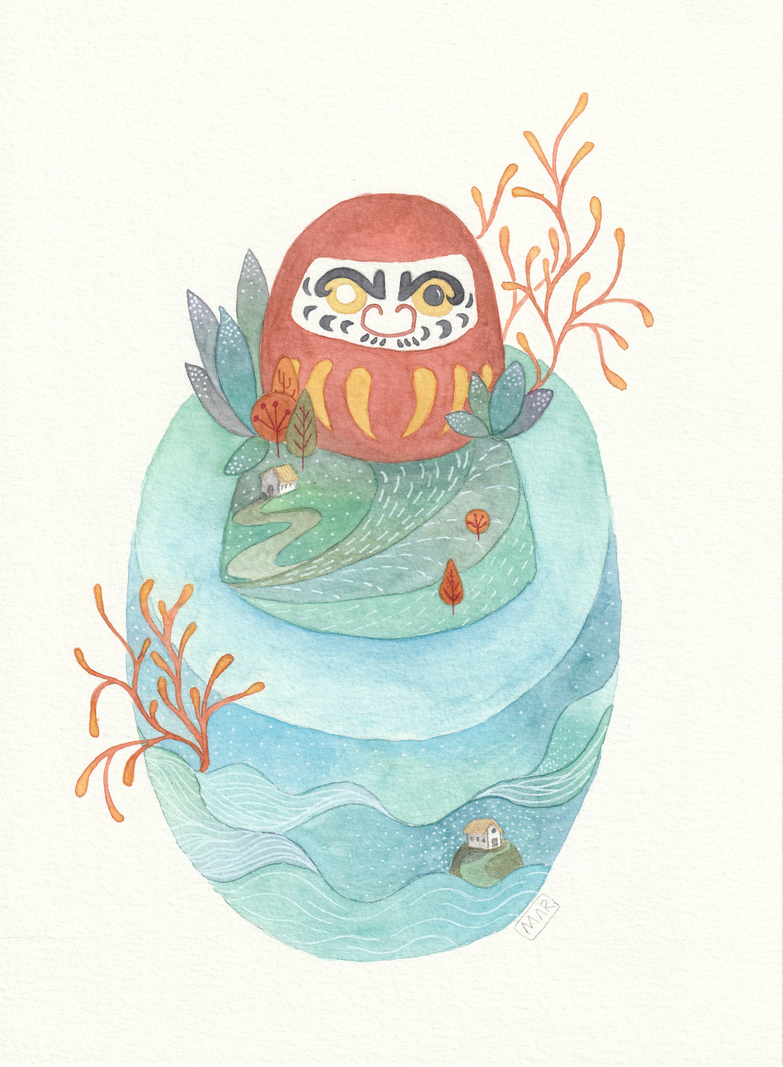 Isla Daruma. 21 x 28.5 cm