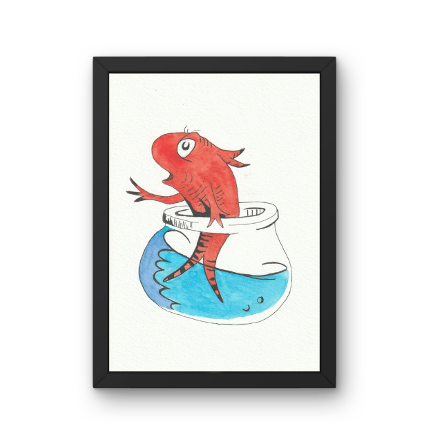 . Carlos K. Krinklebine, Fish. 12 x 16 cm*