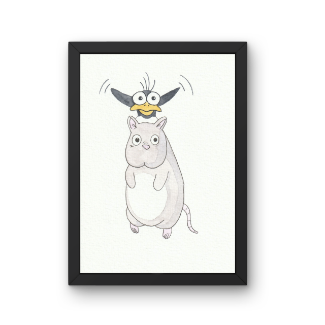 Boh and crow. 12 x 16 cm*