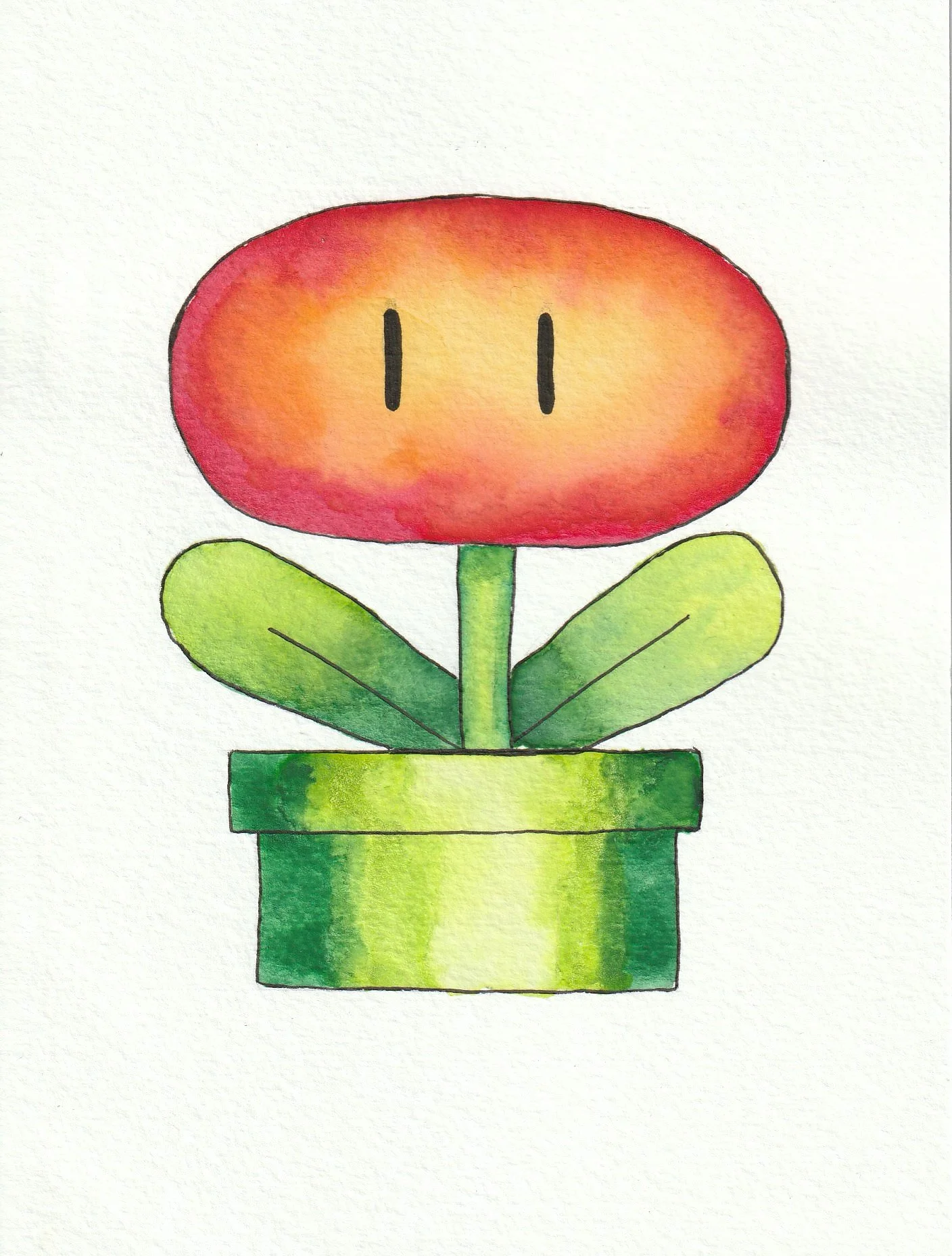 Fire flower. 12 x 16 cm