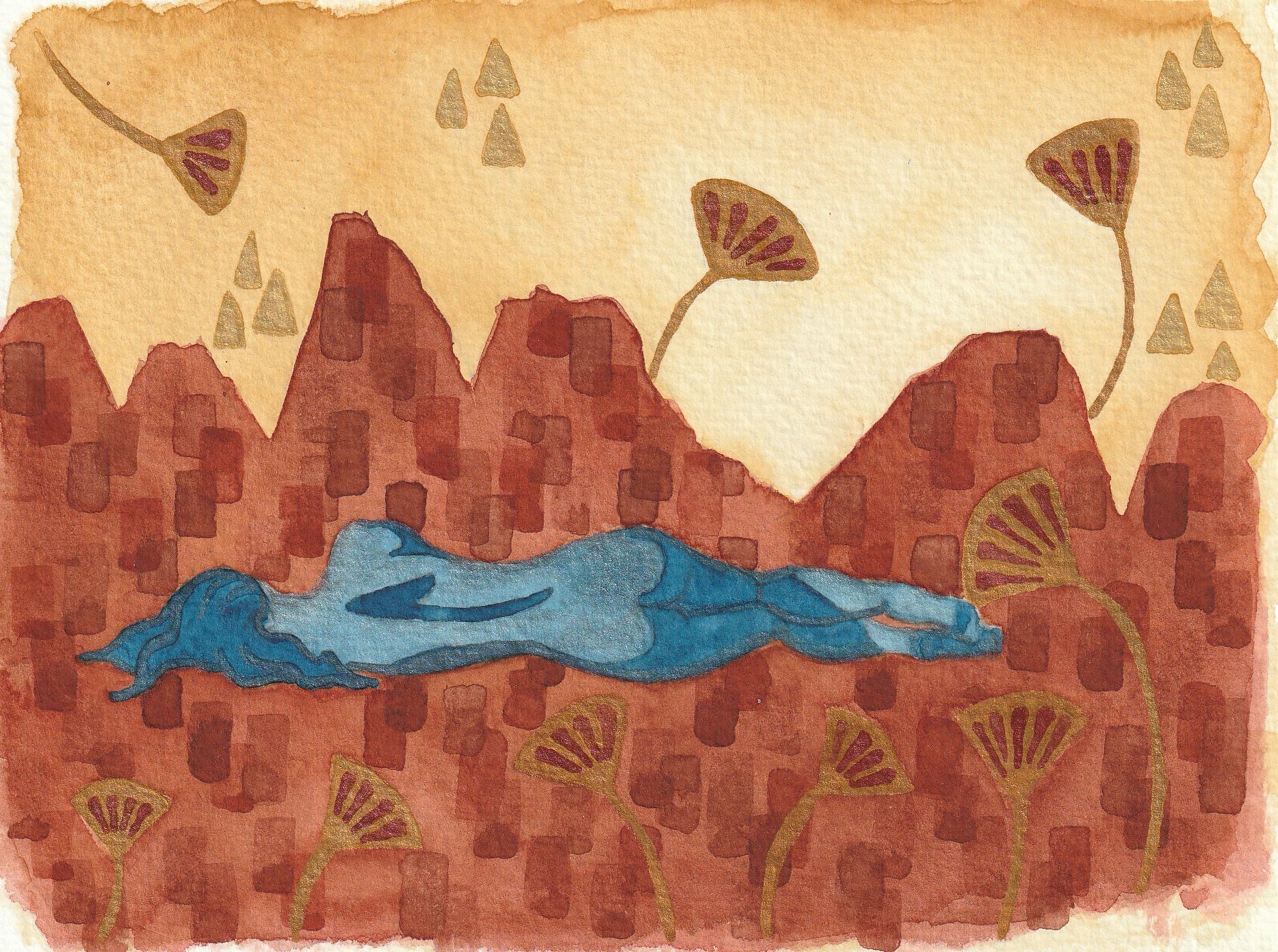 Iztlaccihuatl. 12 x 16 cm