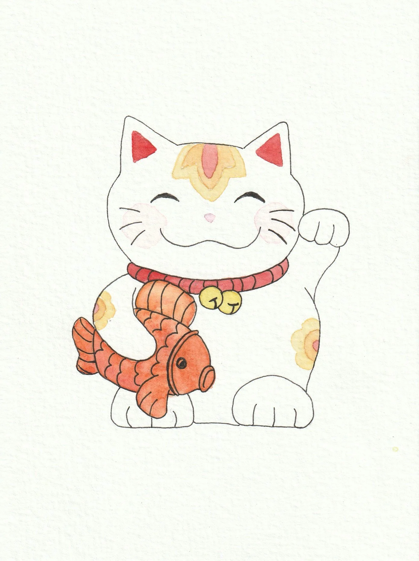 Maneki-Neko. 12 x 16 cm