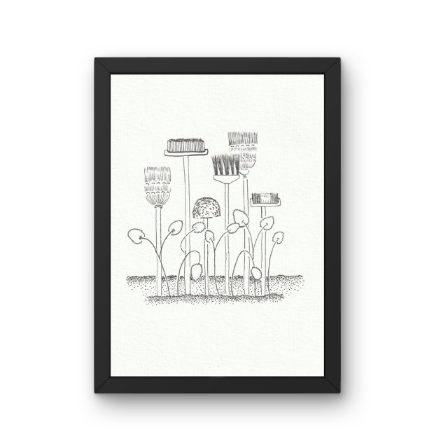 Escobas. 12 x 16 cm*