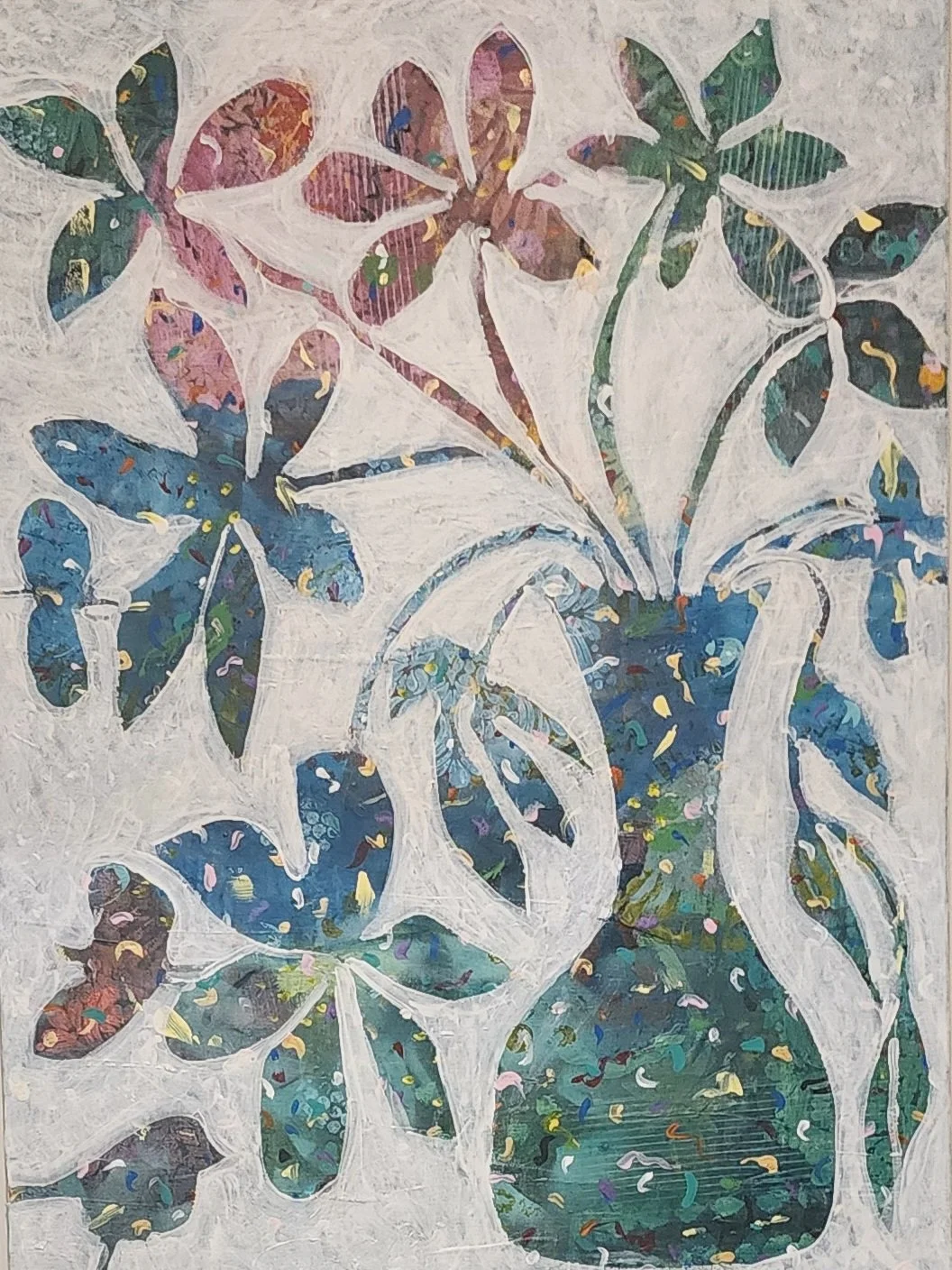 'Springtime Celebration'  Acrylic Multi layer Original Painting 100cm x 75 cm