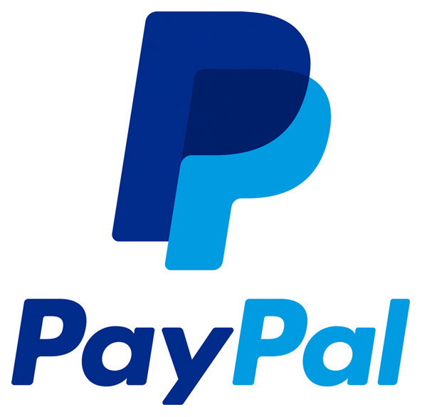 Logo de PayPal avec un symbole en forme de 'P' stylisé au-dessus du texte 'PayPal'.