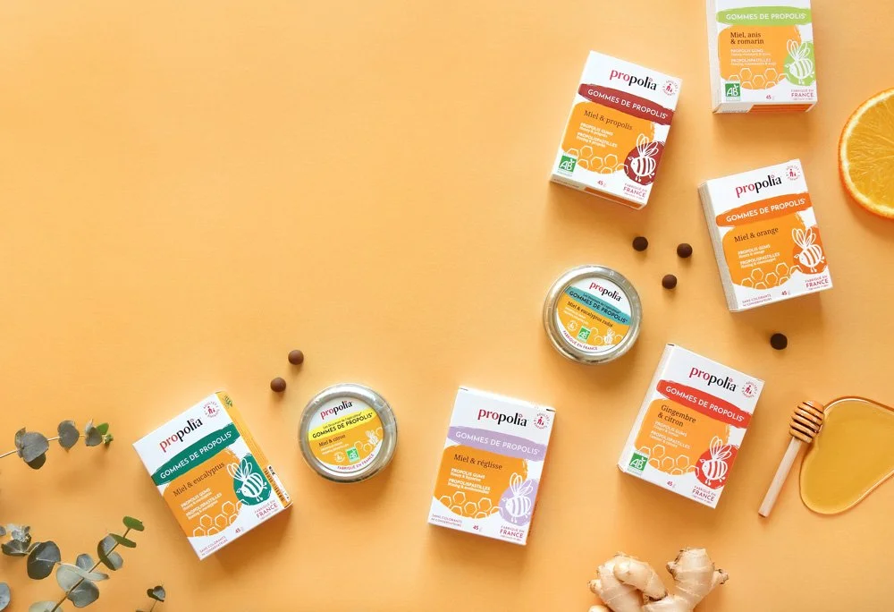 Création packaging gamme de Gommes de propolis® & shooting photo