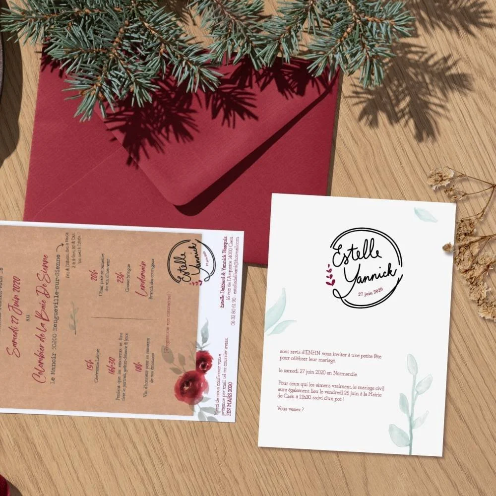 Faire-part mariage E&Y