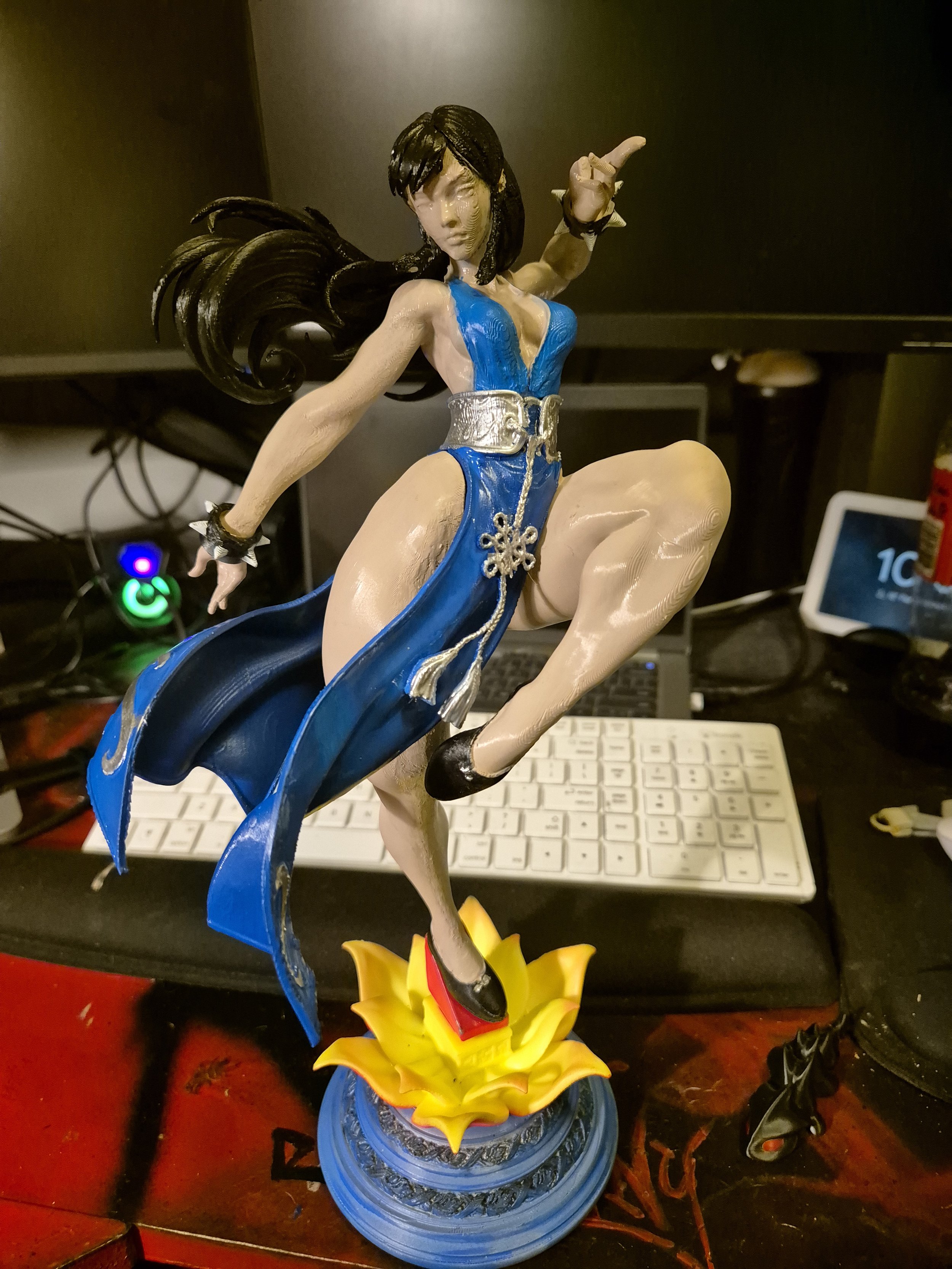 Chun Li , 3d printed and  Air Brushed 
