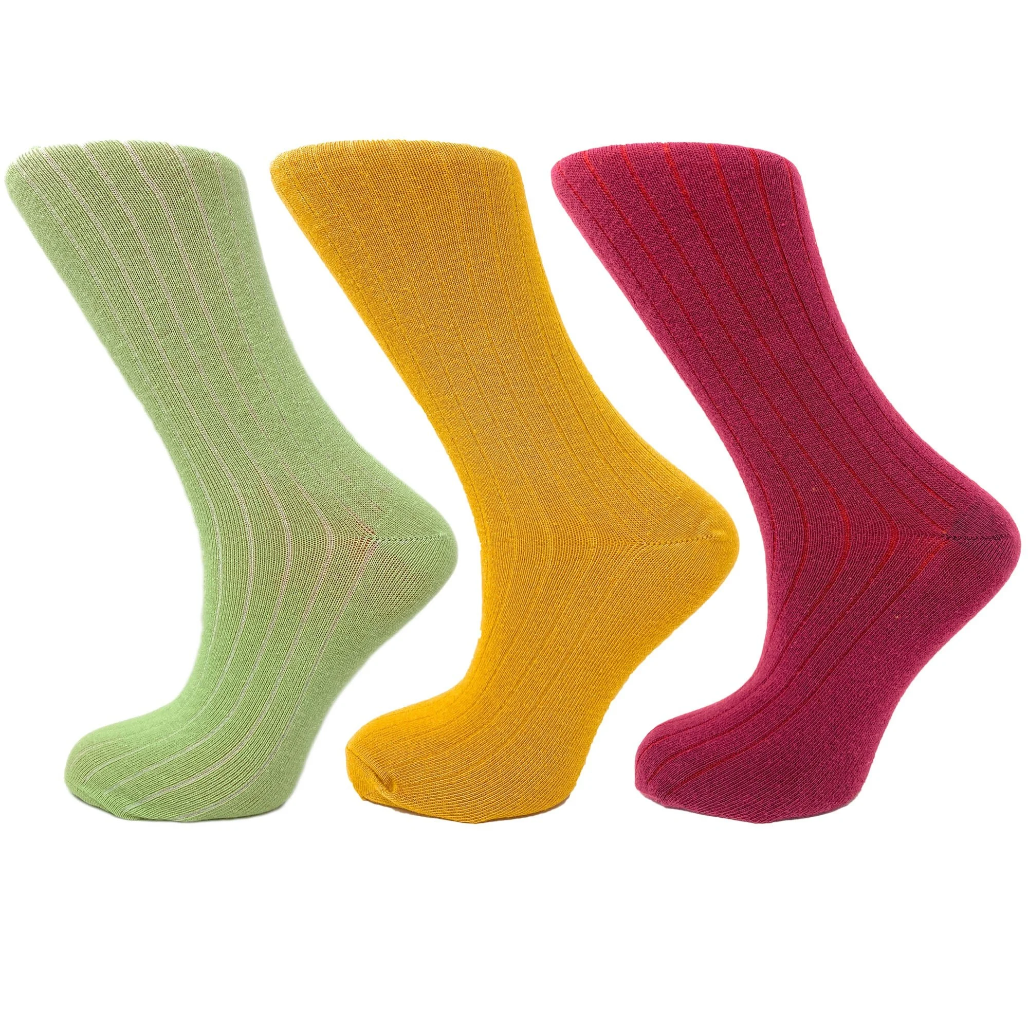 3 Pairs of Women's Mid-Calf Colorful Socks - Soft, Breathable, & Moisture-Wicking