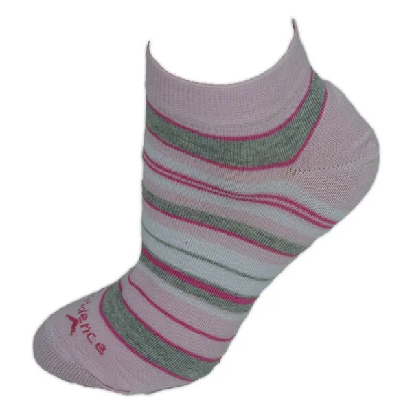 Women's striped socks - cotton socks - 39-42 - light pink - Evidence