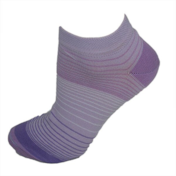 Women's striped socks - cotton socks - 35-38 - light purple - Evidence
