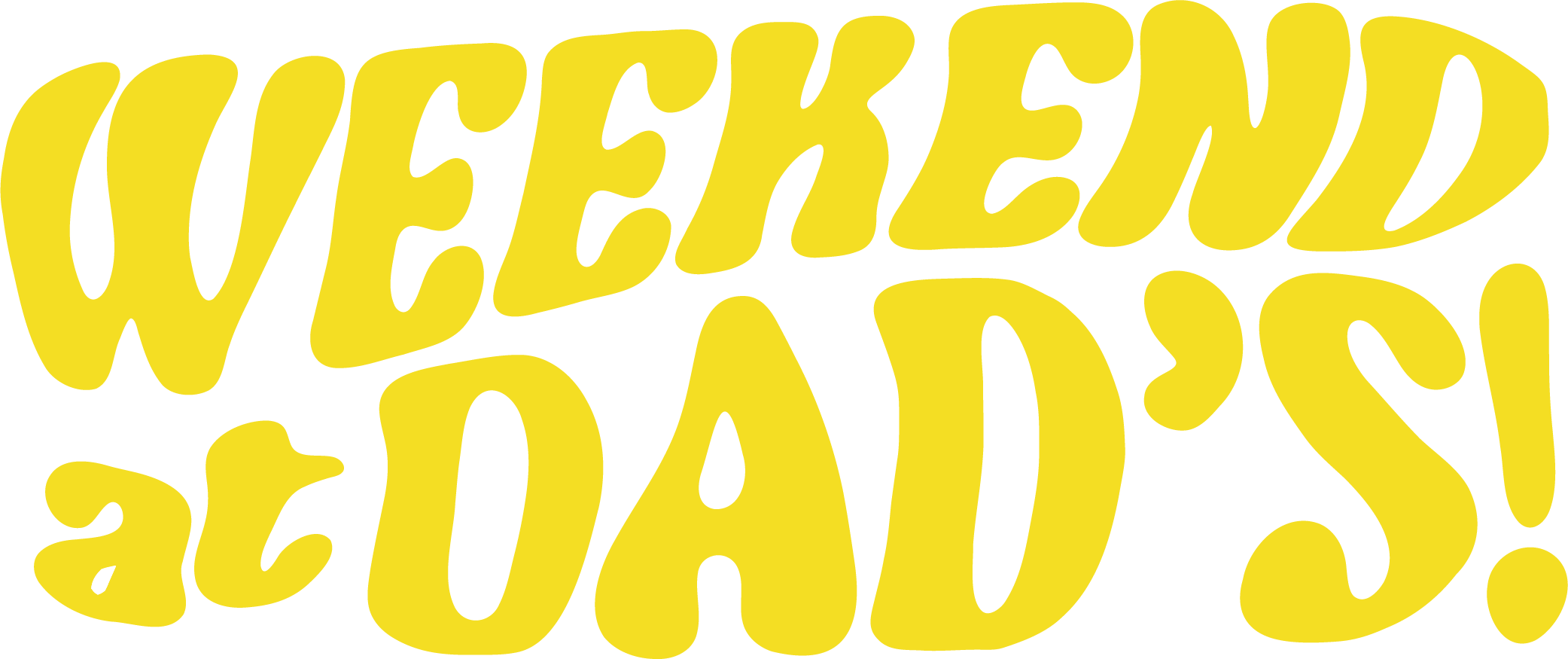 Yellow text that reads "WEEKEND SALE" with a black background.