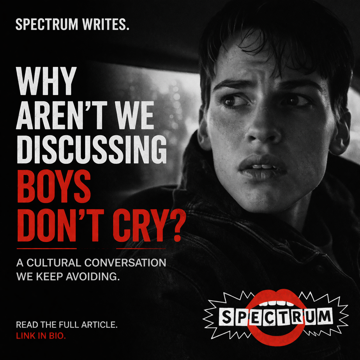 Why aren’t we discussing ‘boys don’t cry’