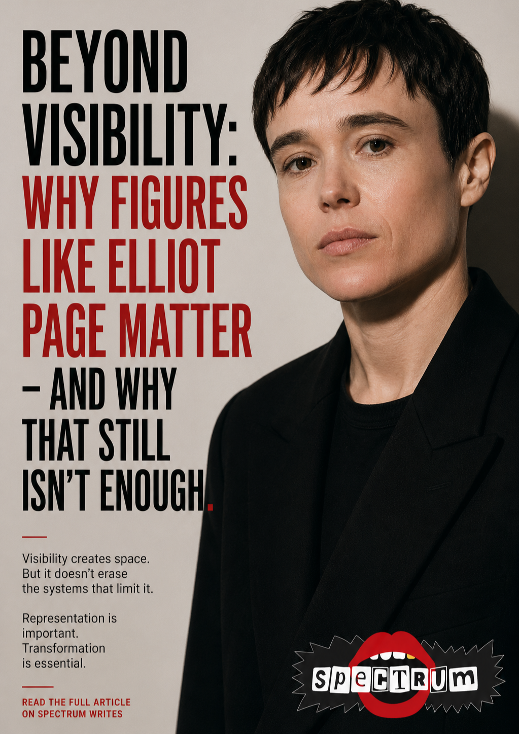 Beyond Visibility: Why Figures Like Elliot Page Matter — and Why That Still Isn’t Enough