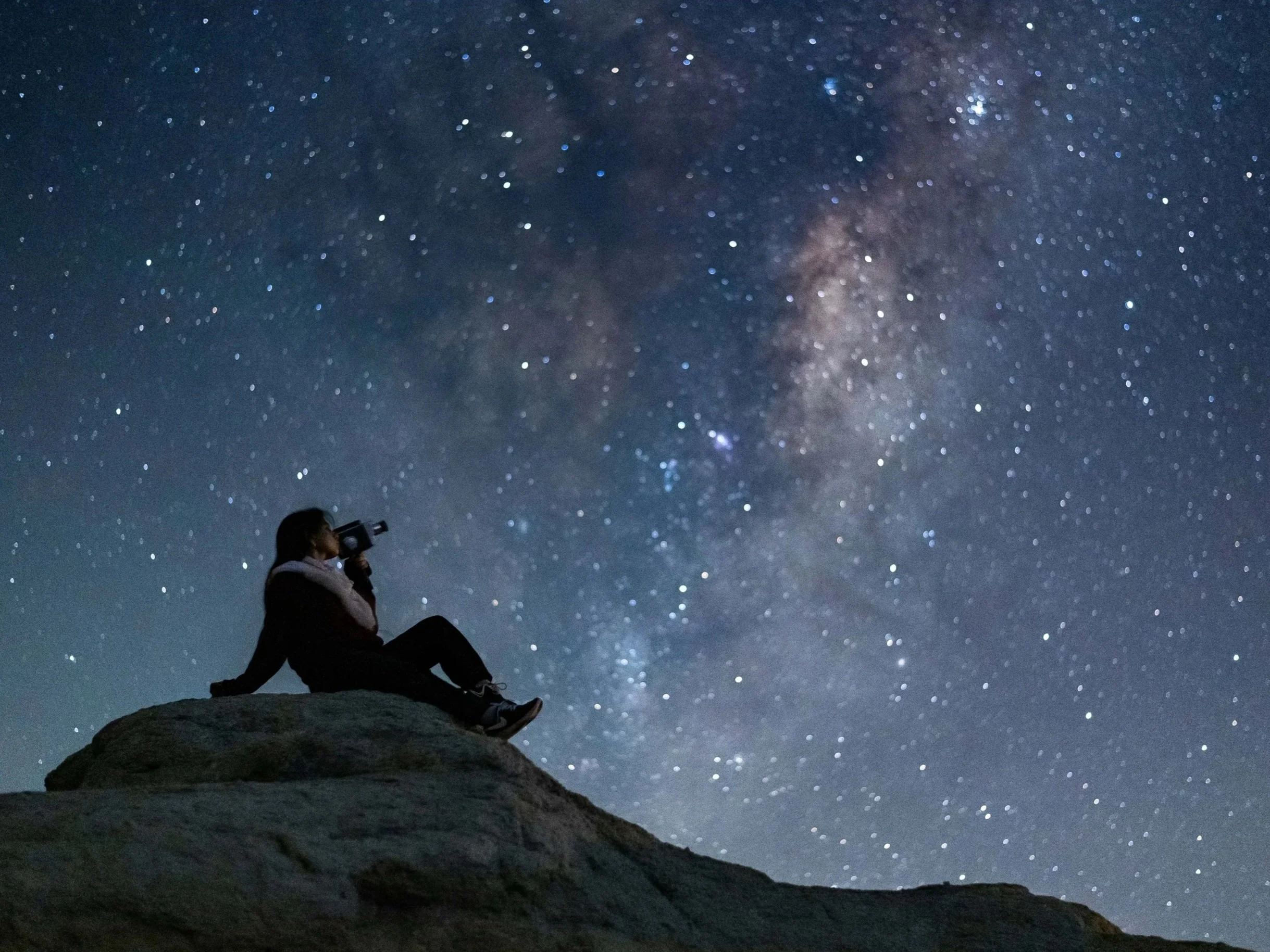 Photographer under the Milky Way, New Zealand South Island — Night fine art astrophotography collection
