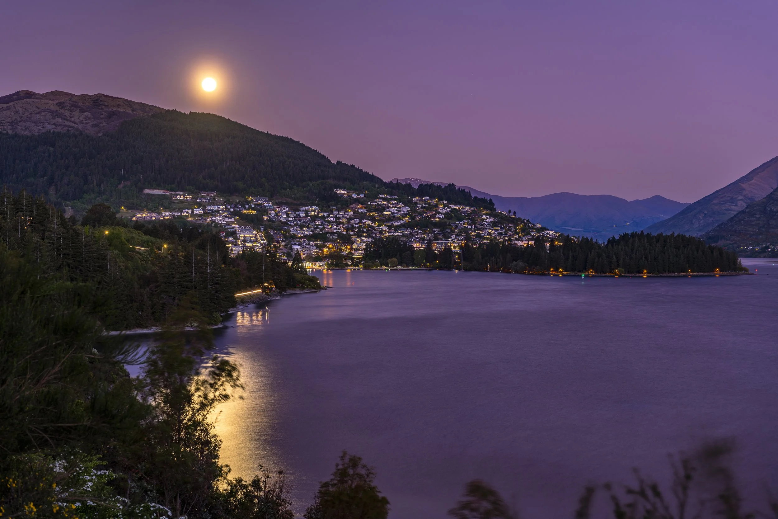 Moonlit Queenstown — Blue Hour Fine Art Print