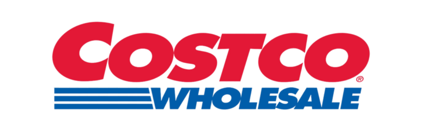 Costco Wholesale logo with red and blue text