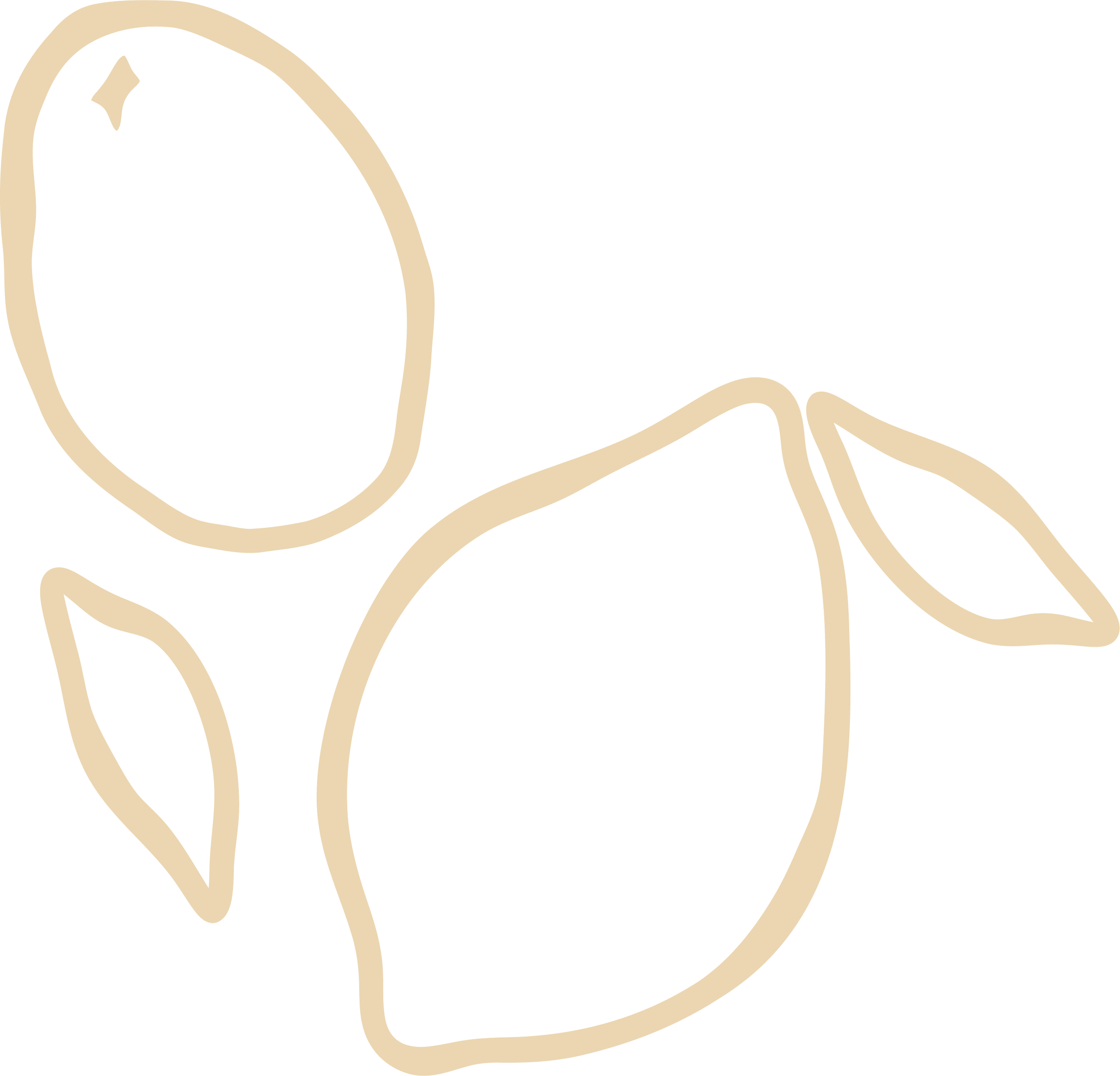 Minimalist line drawing of a stethoscope in beige color on a black background.
