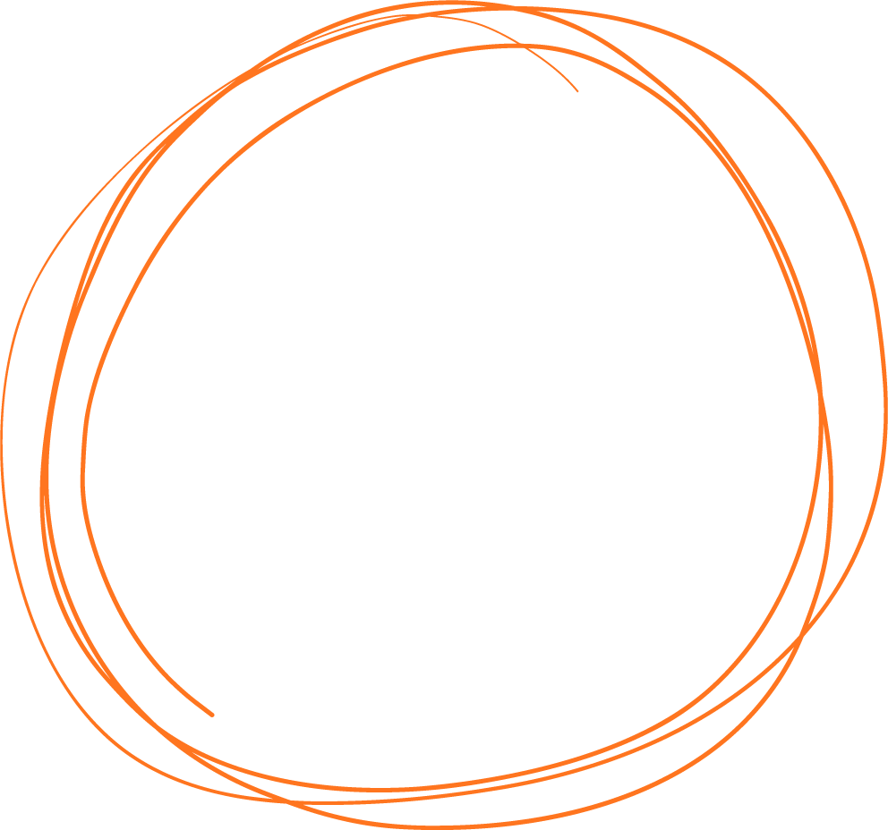 Orangene, abstrakte Form