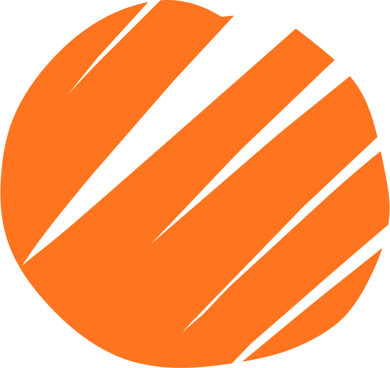 Orangene, abstrakte Zeichnung