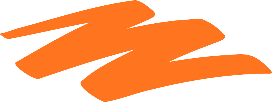 Orangene, abstrakte Zeichnung