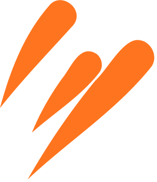 Orangene, abstrakte Zeichnung