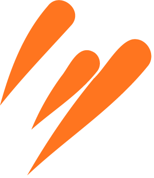 Orangene, abstrakte Zeichnung
