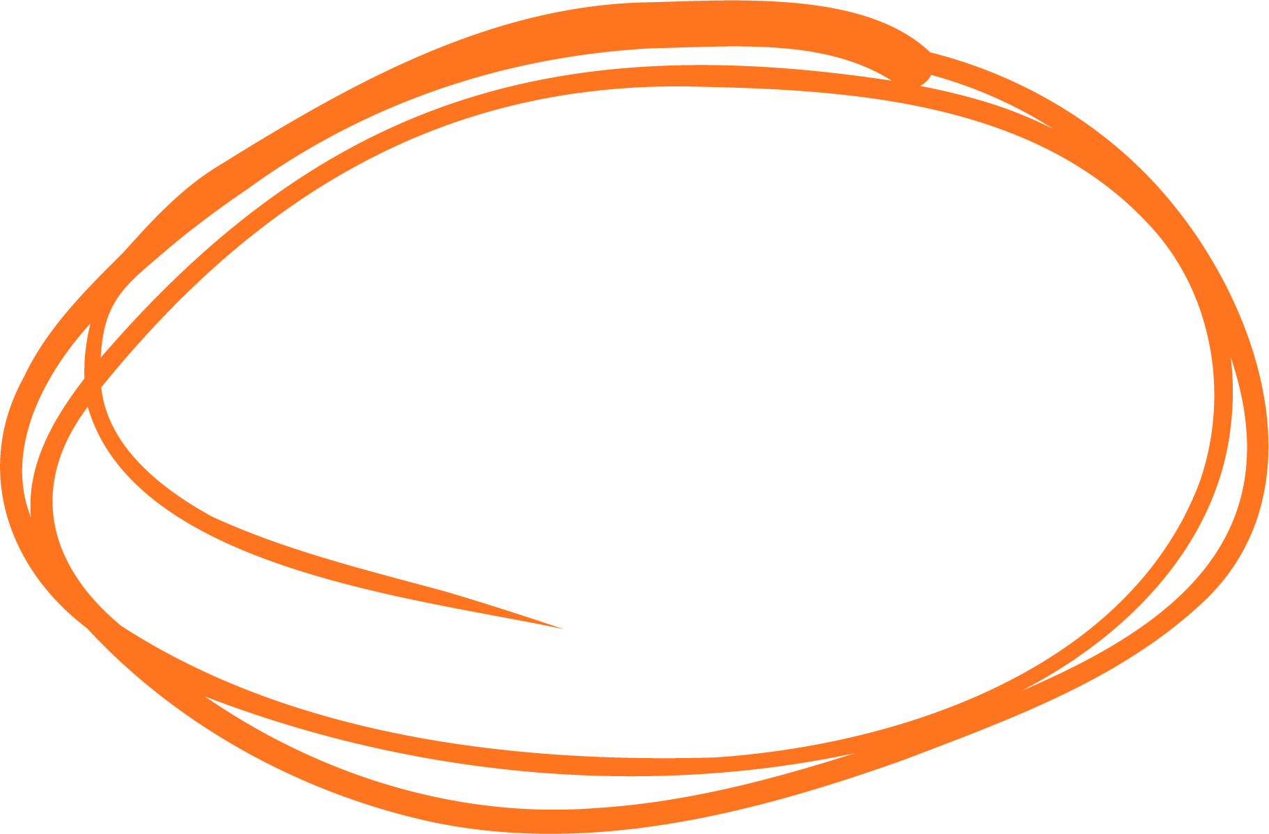 Orangene, abstrakte Zeichnung