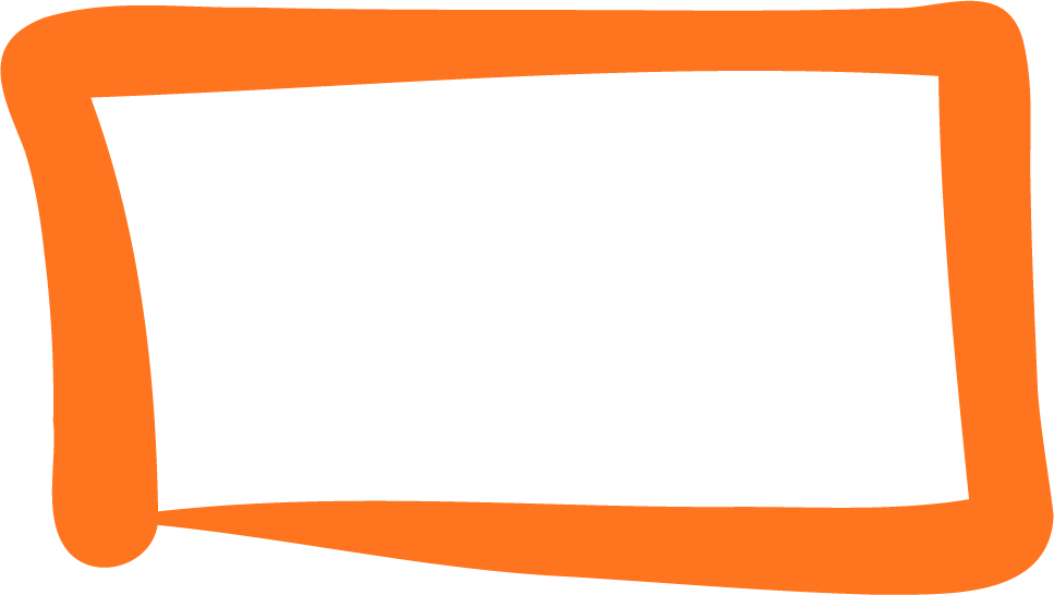 Orangene, abstrakte Zeichnung