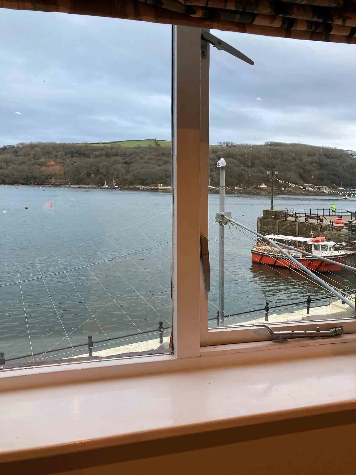 View from B&B window on the river Fowey