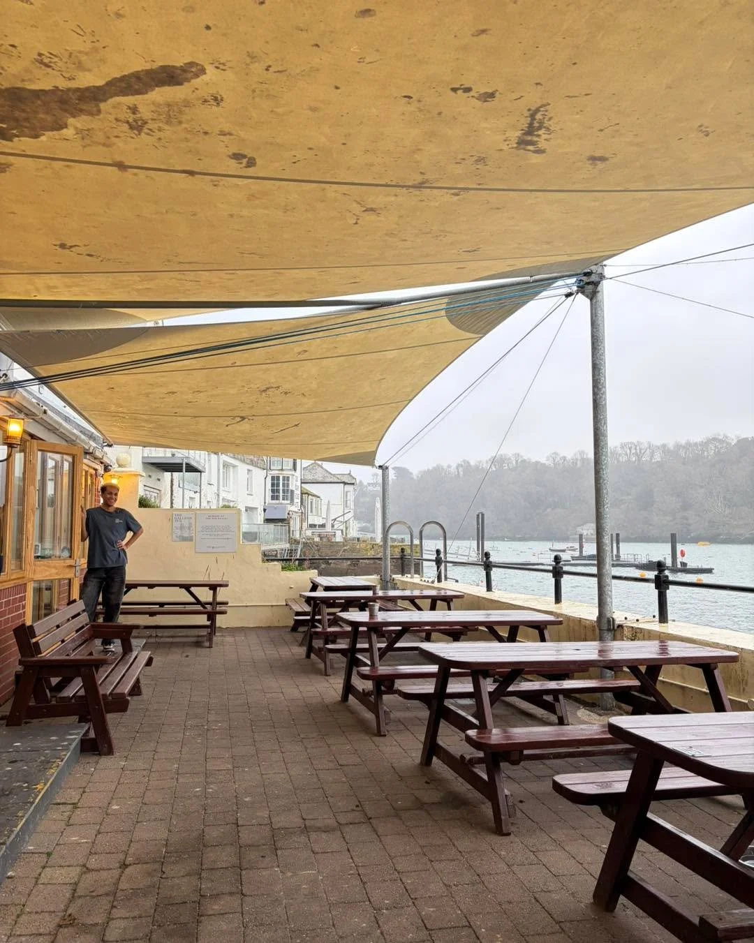 The sails are back, ready for the season&hellip; let&rsquo;s hope we get the sunshine and warmth now 🌞

At least it&rsquo;ll be a bit safer to sit outside without the fear of seagulls overhead 🐦💩