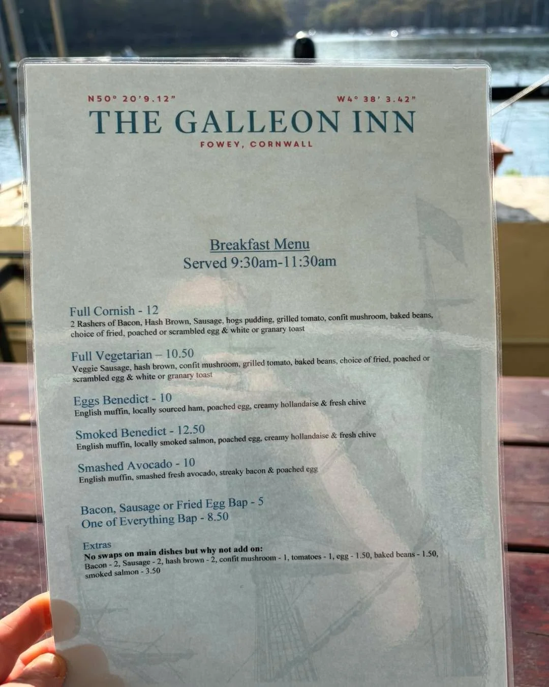 The sun is shining and the riverside terrace is the ideal place to have breakfast. 
Being served from 9:30 today&hellip; beers from 10!