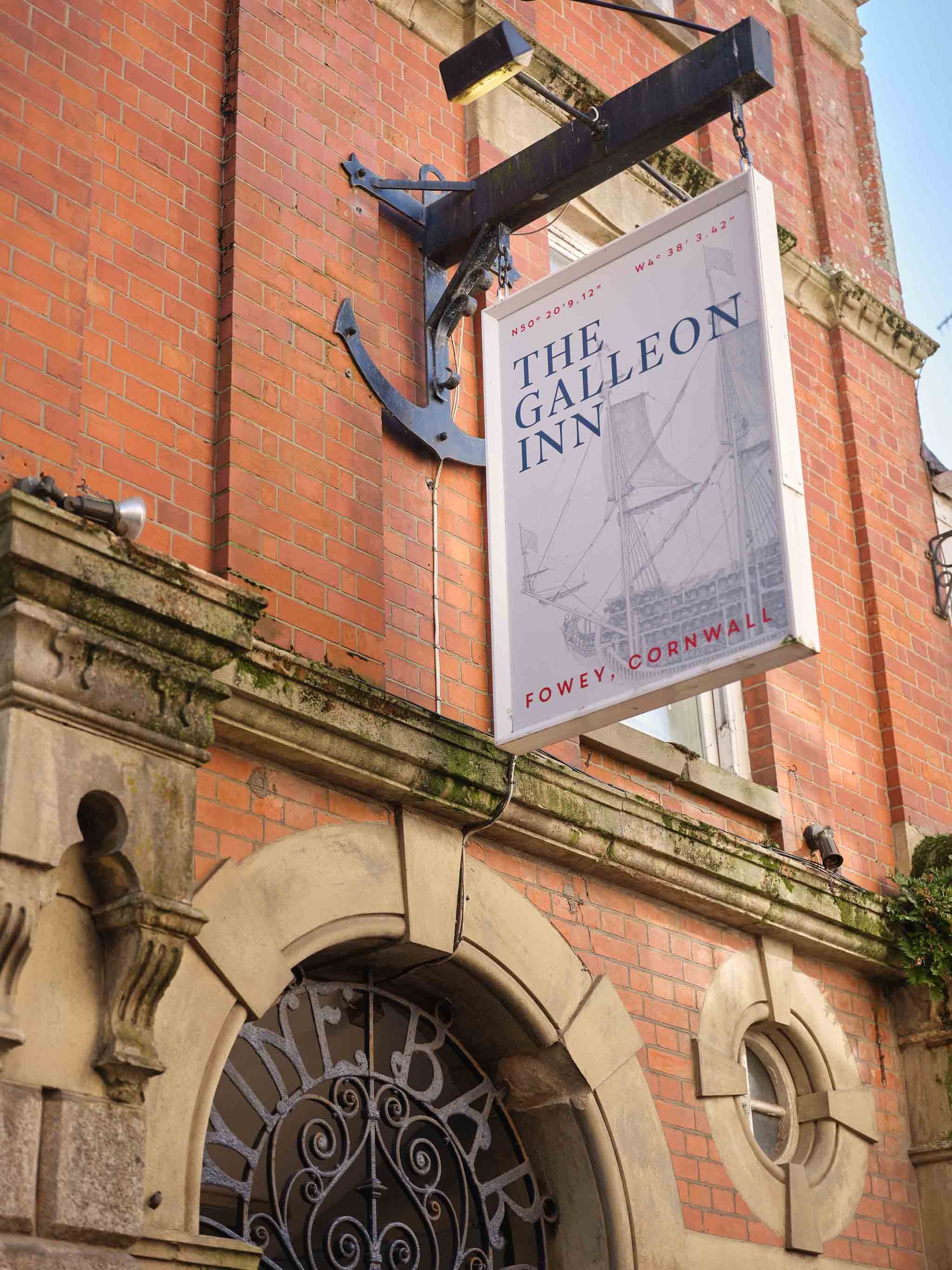 From the street The Galleon Inn, Fowey, Cornwall