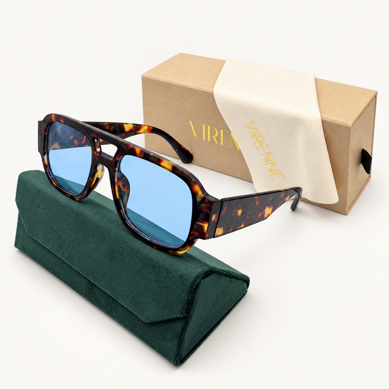 Double beam unisex sunglasses blue lens (1).png