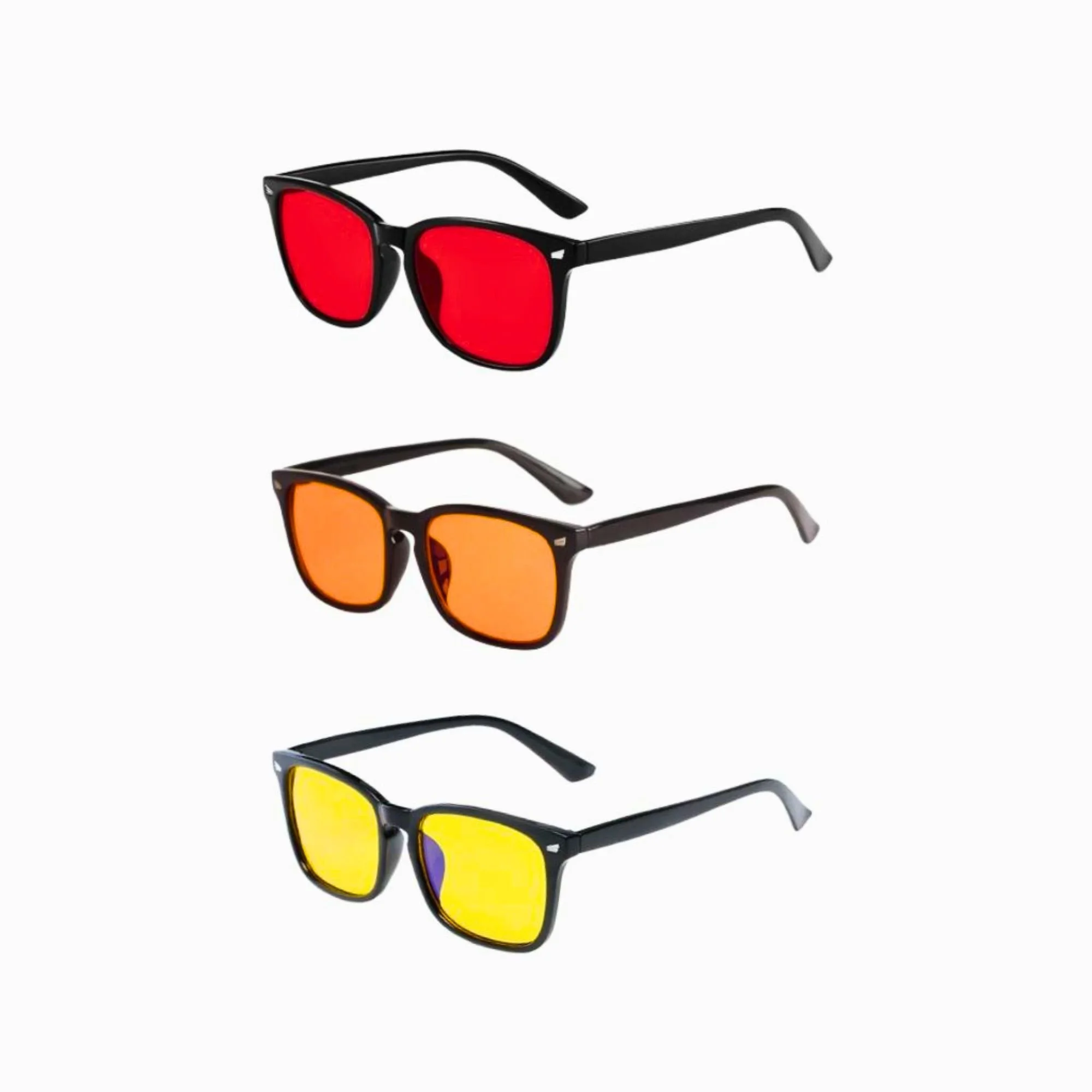 Premium Anti-Blue Light Blocking Glasses Gaming - Red, Orange & Yellow Lens