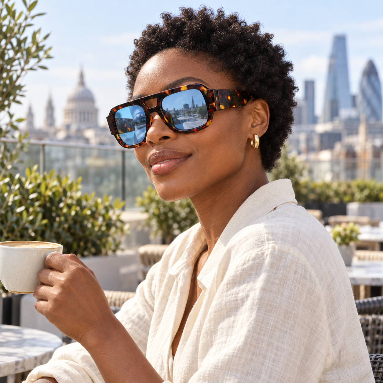 Double beam unisex sunglasses blue lens (4).png