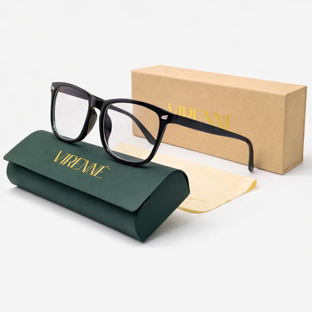 Unisex Classic Square Anti-Blue Light Glasses – Lightweight Computer Frame