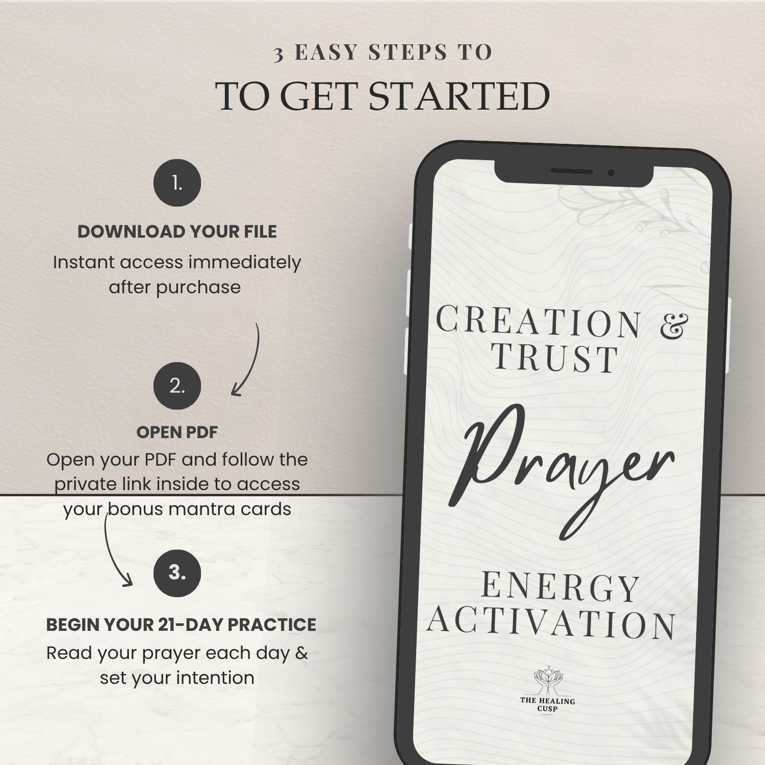 How to access your Creation & Trust digital download — 3 easy steps by The Healing Cusp