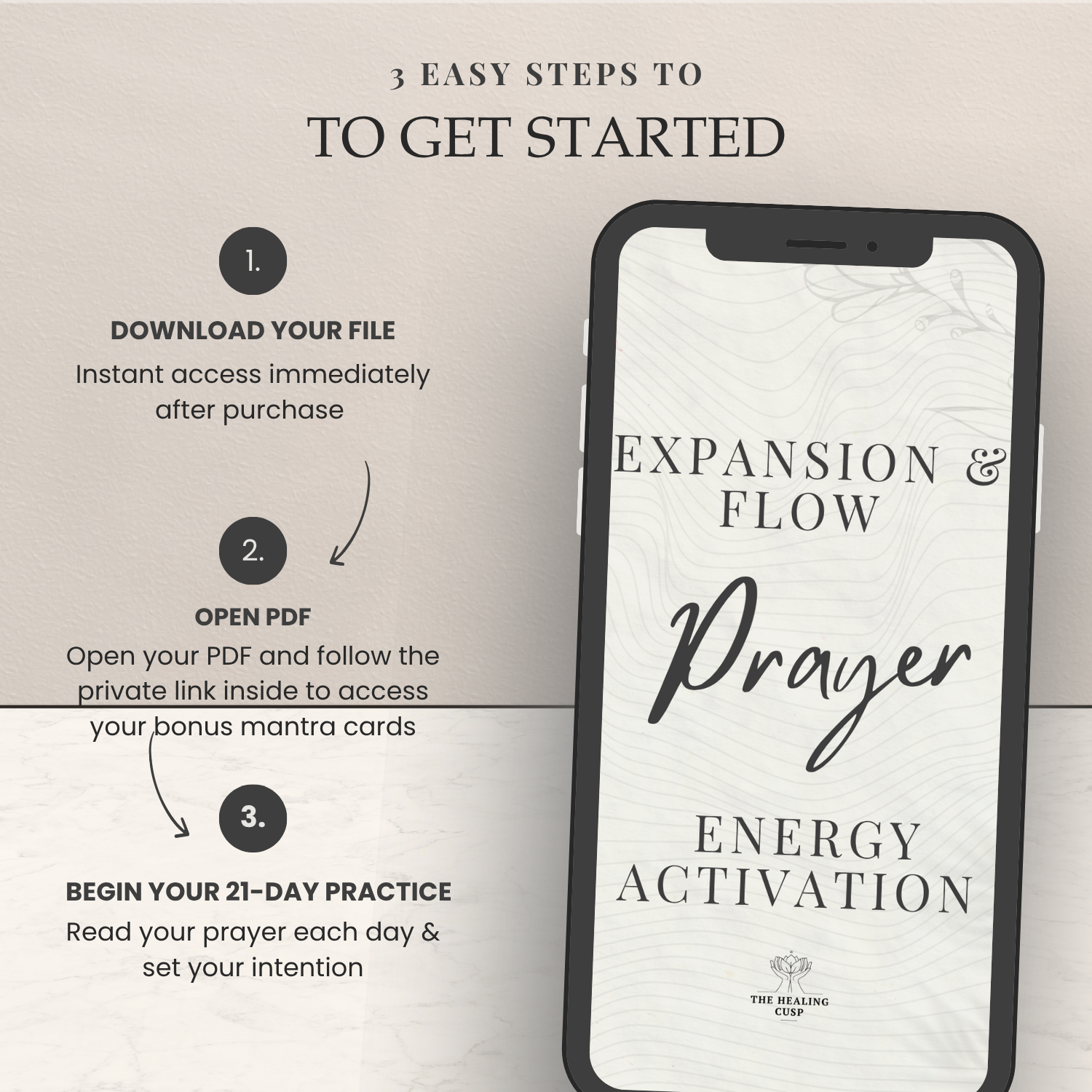 How to access your Expansion & Flow digital download — 3 easy steps by The Healing Cusp