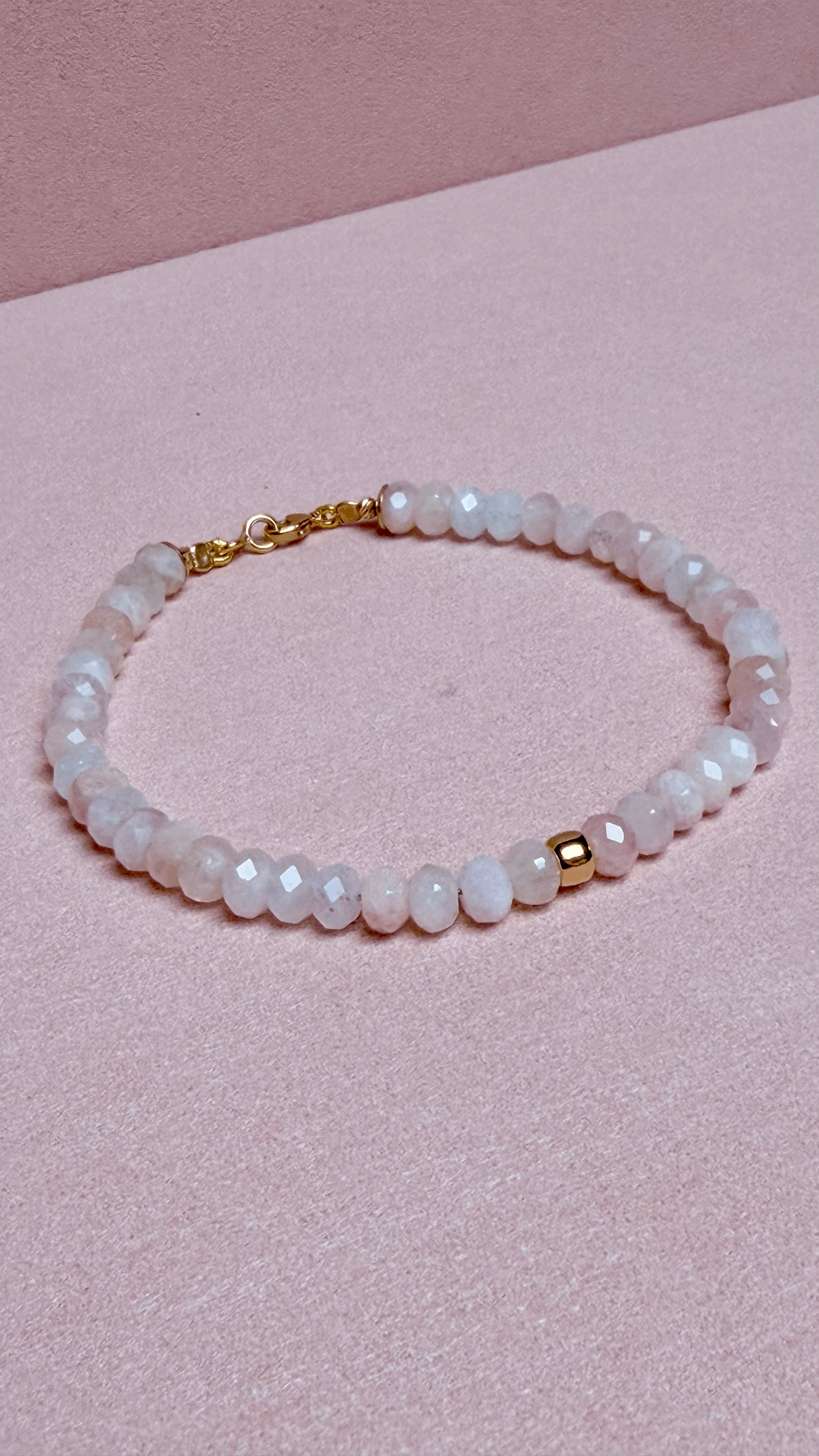 Morganite & 18K Gold Elegance Bracelet