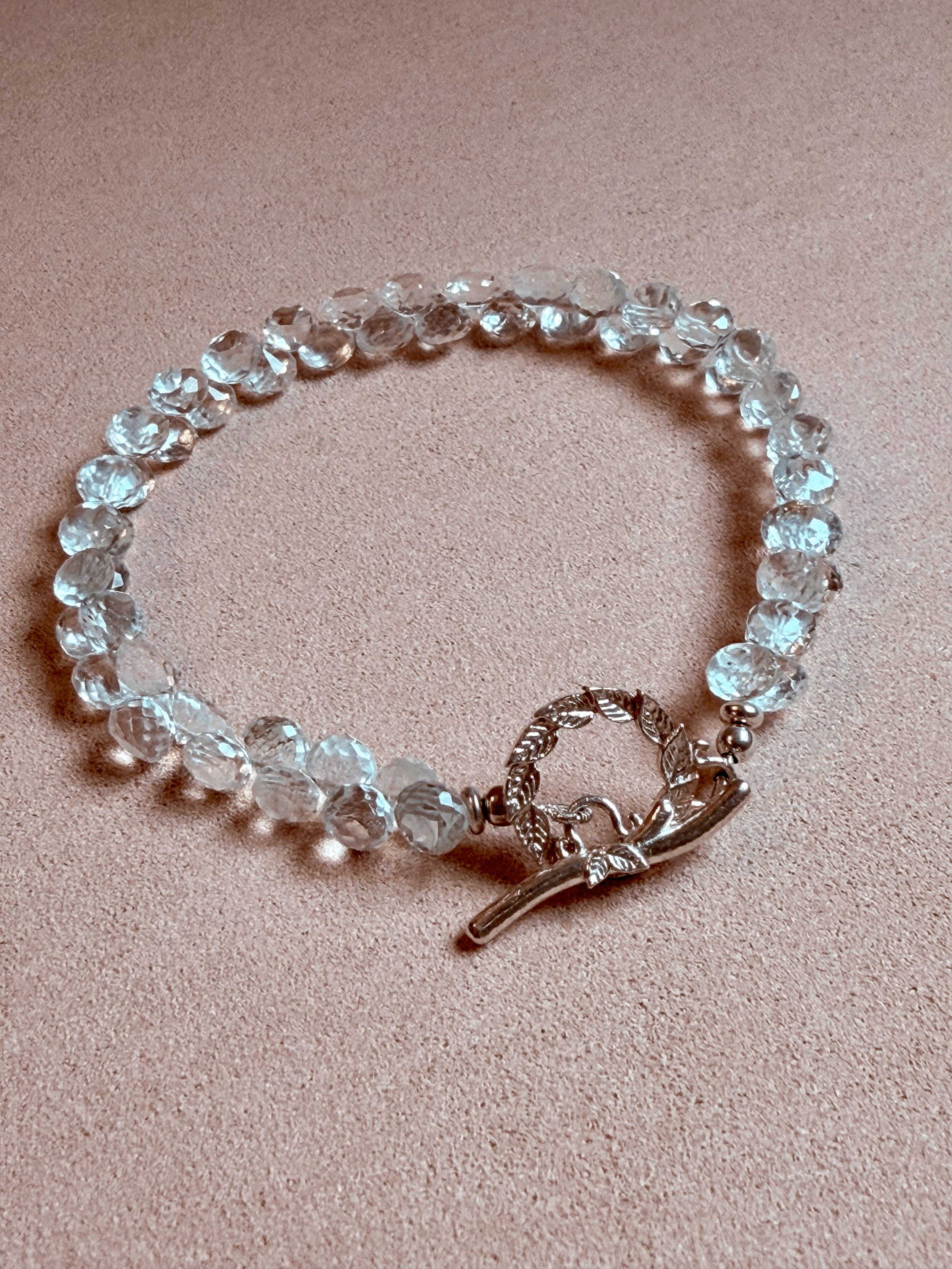 White Topaz & Sterling Silver Elegance Bracelet