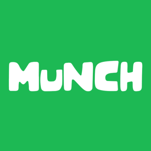 Green background with white text reading "MUNCH."